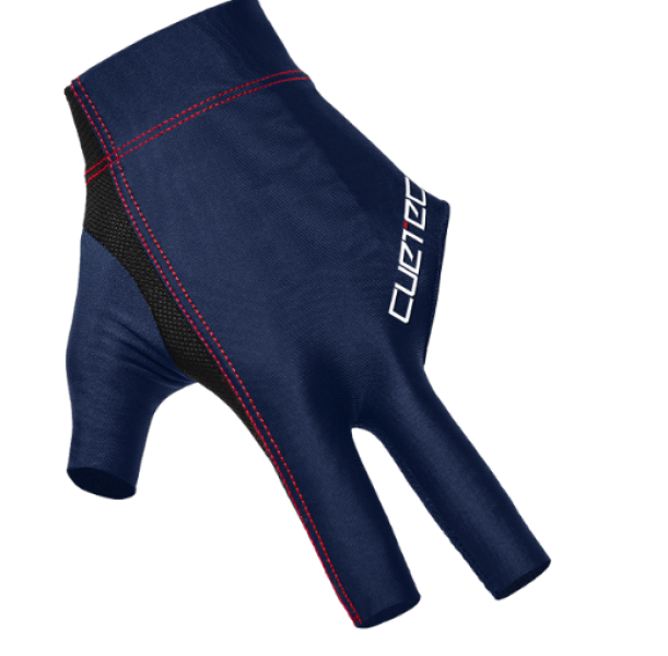 Guante de billar Cuetec Axis Azul Navy y Rojo