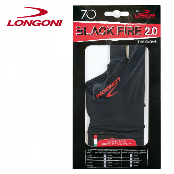 Guante Longoni Black Fire 2.0 mano izquierda