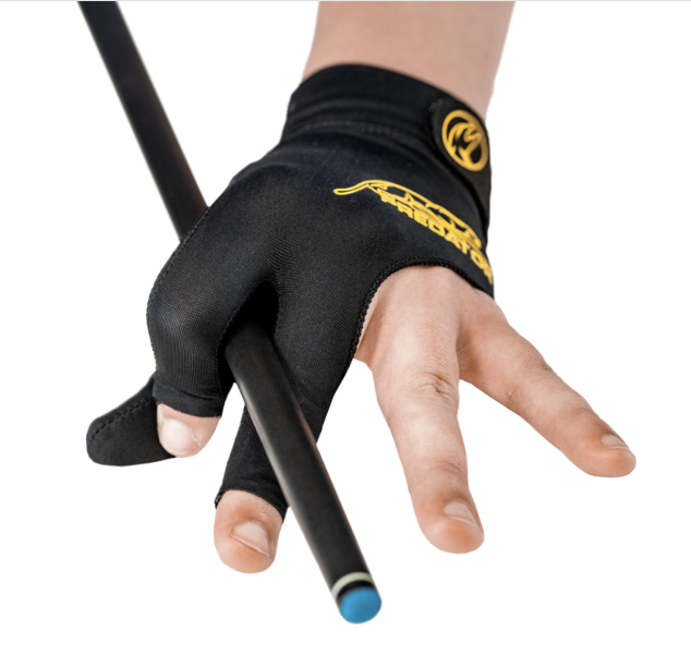 Billiard Glove Predator Second Skin black-yellow closed thumb