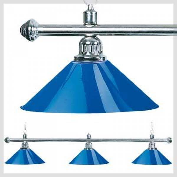 3 shades brass lamp blue