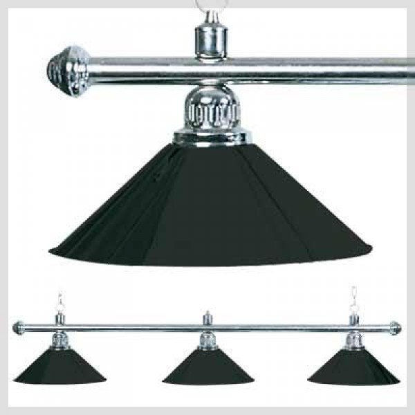 3 shades brass lamp black