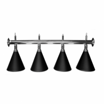 Catálogo de productos - Lámpara de 4 tulipas negras para mesas de billar