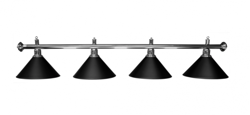 Billiard Lamp with 4 black shades