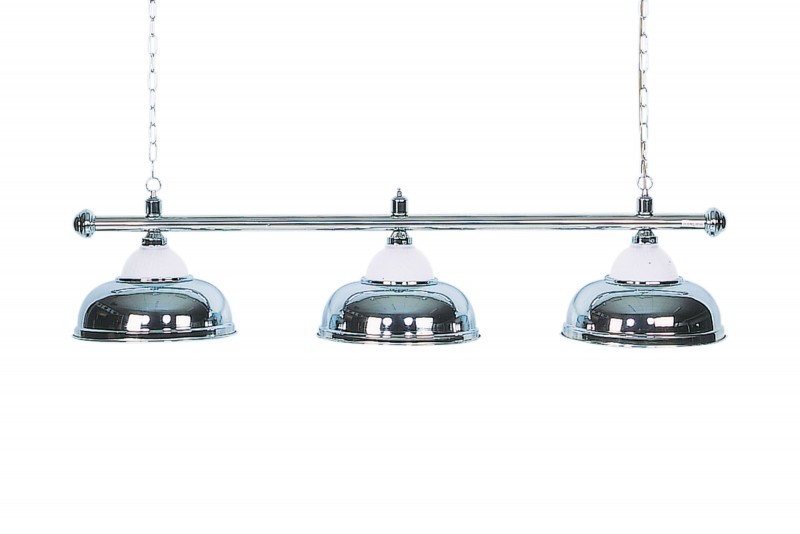 Billiard Lamp with 3 chromed shades