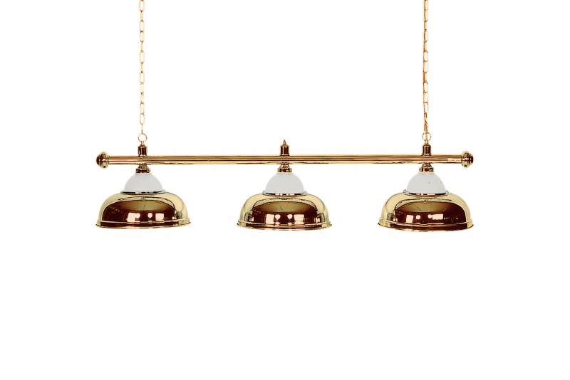 Billiard Lamp with 3 golden shades