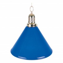 Lámpara de Billar de 1 tulipa Plateada - Lámpara de Billar de 1 tulipa azul
