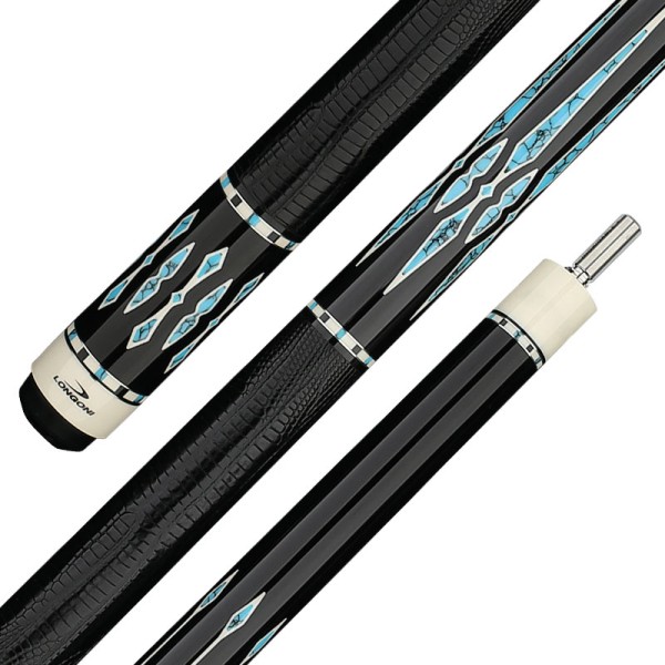 Longoni Black Mamba II Lizard Leather pool cue