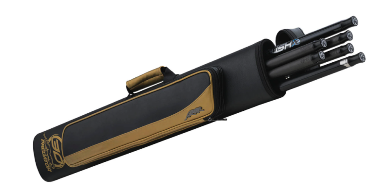 Taquera Predator Roadline 2x4 negra y dorado rígida
